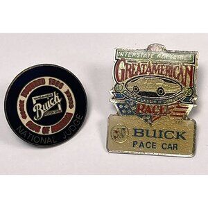 VTG Lot 2 BUICK Collector PINS Pinbacks Club of America National Judge Pace Car